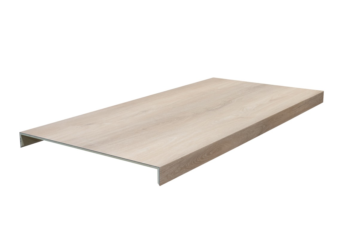 Floer Trap Overzettreden – Onbehandeld Eiken Dubbeltrede 138 cm