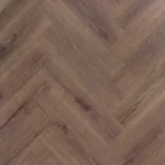 Floer Hybride Laminaat Visgraat Diepbruin Eiken topdown
