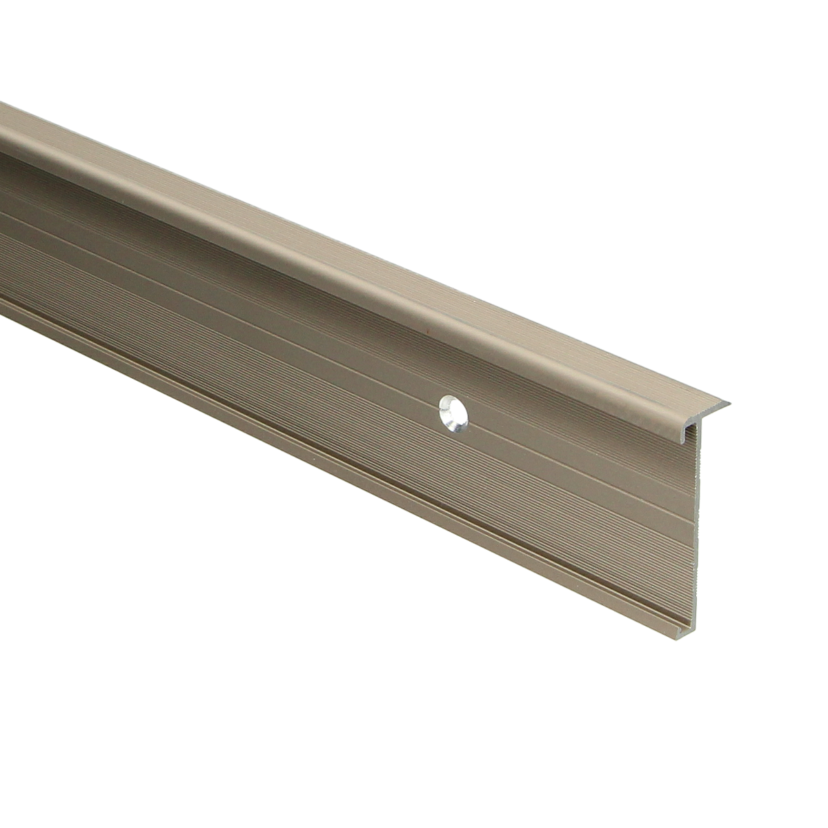 Trapneusprofiel PVC 14x43mm RVS-look 1,5m