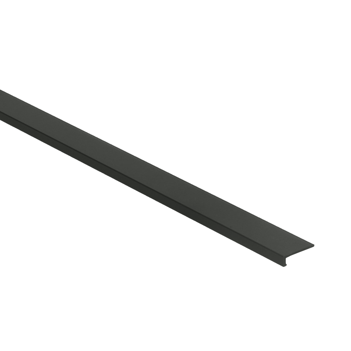 Hoeklijn zelfklevend PVC klik 6x21mm matzwart 3m