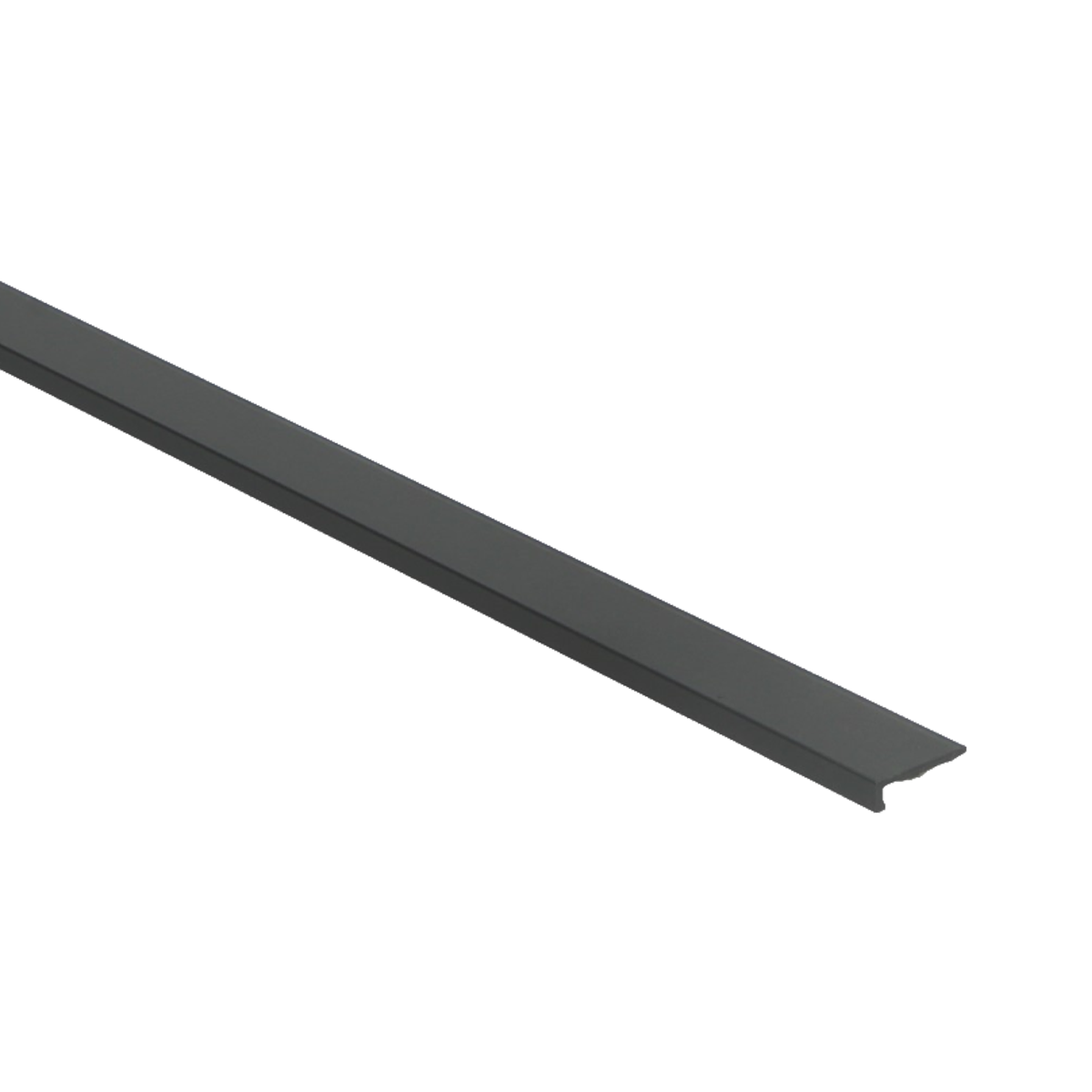 Hoeklijn zelfklevend PVC klik 6x21mm zwart 3m