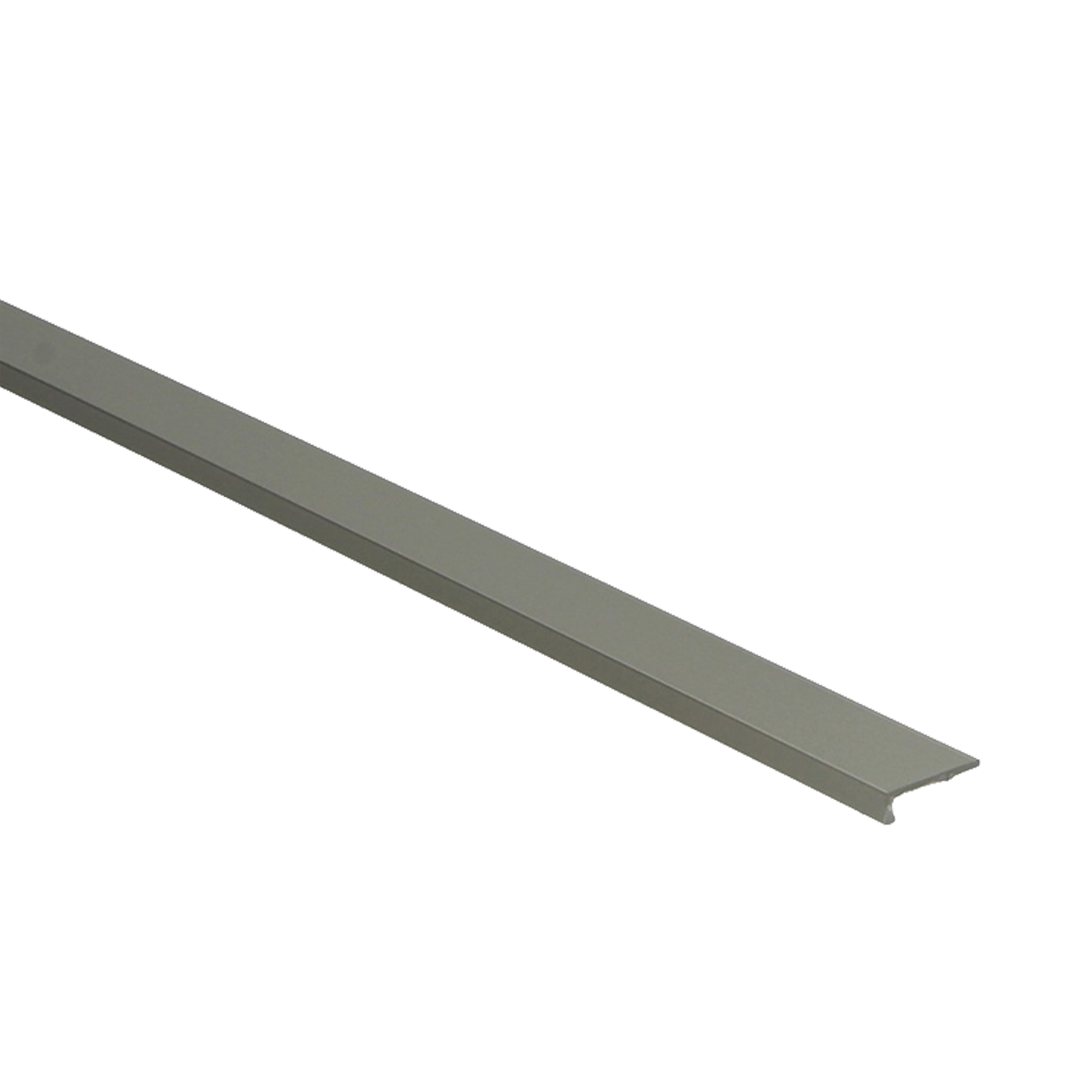 Hoeklijn zelfklevend PVC klik 6x21mm RVS-look 3m